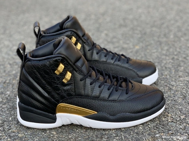 Gold-White Black 'Reptile' Jordan AO6068-007 Retro Air 12 Metallic 0620